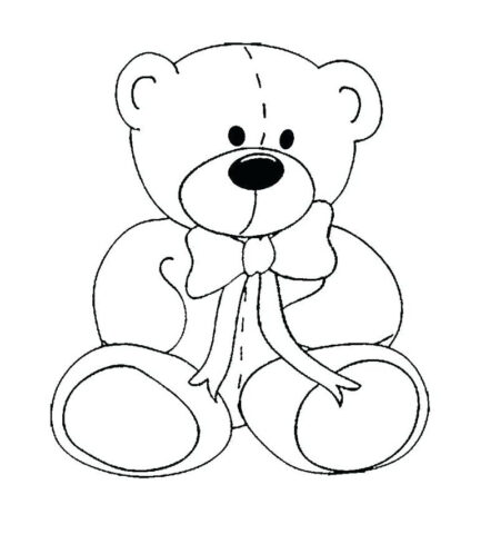 Tranh tÃ´ mÃ u con gáº¥u bÃ´ng cho bÃ© 3 tuá»•i