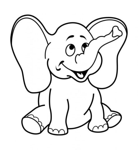 Tranh tÃ´ mÃ u con voi cho bÃ© 3 tuá»•i táº­p tÃ´ mÃ u