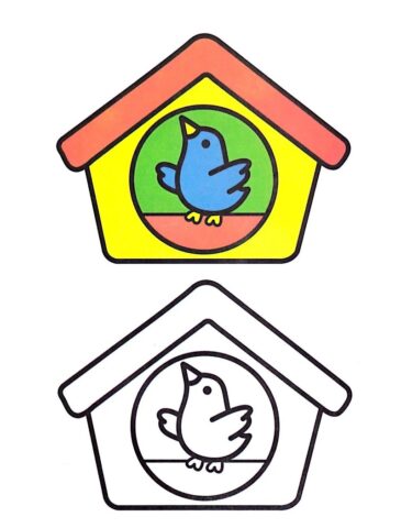 Hình vẽ tổ chim cho bé 3 tuổi