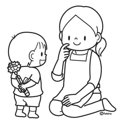 tranh tô màu chủ đề gia đình