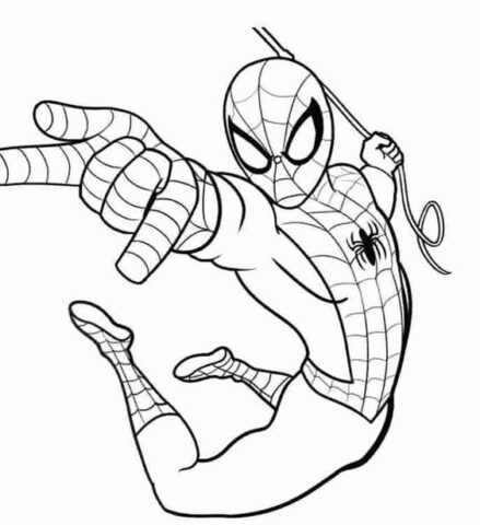 spider man tranh tô màu người nhện bé tập tô