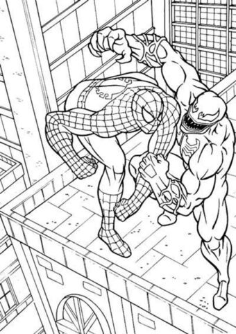 tô màu spider man bay lượn