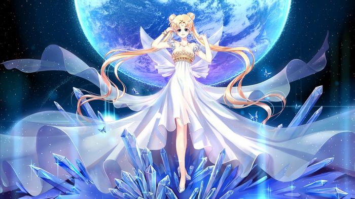 Tranh vẽ anime công chúa ánh trăng huyền ảo