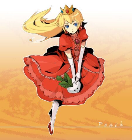 Tranh vẽ anime công chúa tóc vàng óng ả