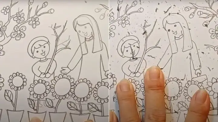 2.2 Cách vẽ tranh ngày tết