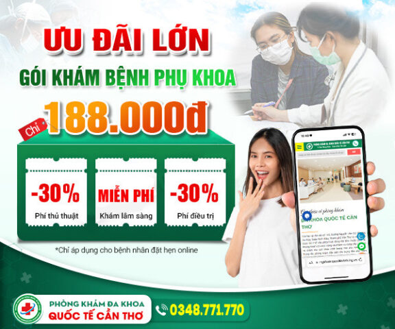 ưu đãi gói khám phụ khoa 188k
