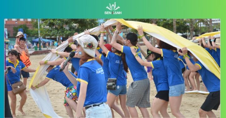 Vượt Xe Tăng Trên Cát - trò chơi team building đông người
