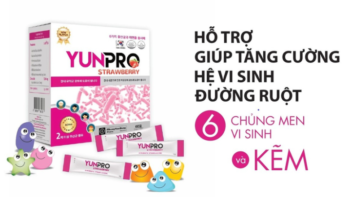 Yunpro hỗ trợ tăng hệ vi sinh đường ruột