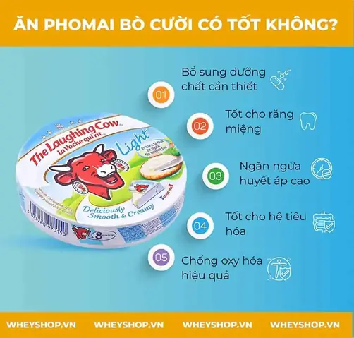 2. Ăn phomai bò cười có tốt không?