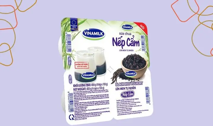 3.6 Sữa chua kết hợp với nếp cẩm