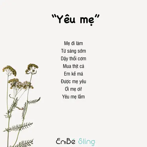 bài thơ cho trẻ sơ sinh