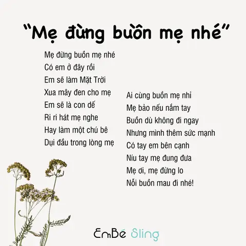 bài thơ cho trẻ sơ sinh