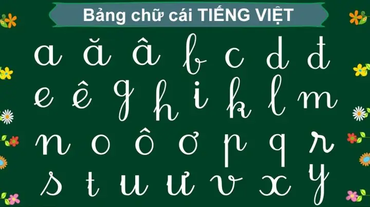 1.2. Bảng chữ in thường