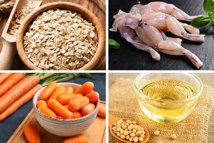 3.2. Cách nấu cháo ếch với yến mạch, cà rốt cho bé