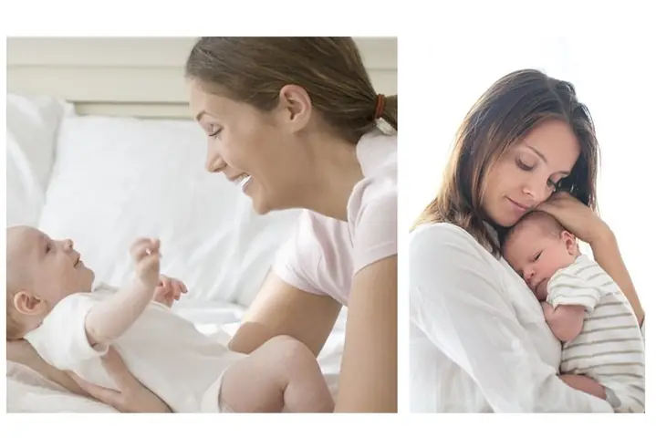 Bế bé 3 tháng từ trong nôi hoặc trên giường Bế bé 3 tháng từ trong nôi hoặc trên giường