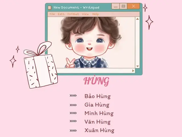 3. Gợi ý tên đệm cho tên Hùng