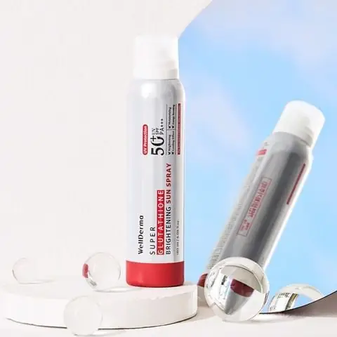 Thành phần và công dụng xịt chống nắngWellderma Super Glutathione Brightening- Màu Đỏ