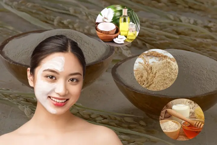 5Cách làm mặt nạ cám gạo kết hợp với dầu dừa