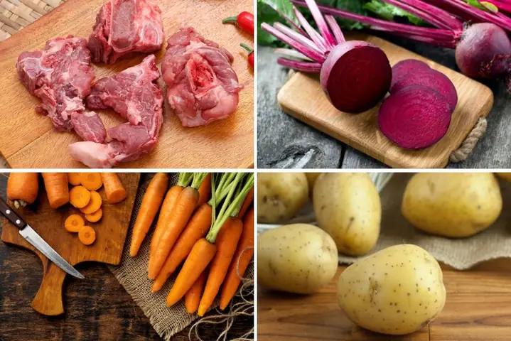 Canh củ dền đỏ xương heo