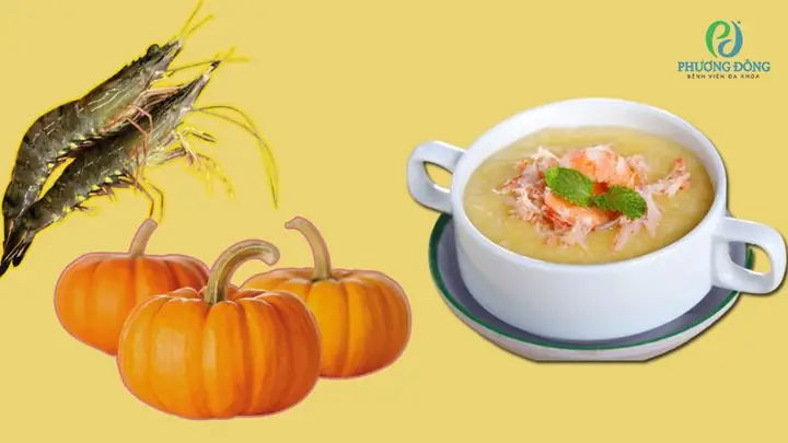 Cháo tôm bí ngô cung cấp các vi chất dinh dưỡng thiết yếu cho trẻ