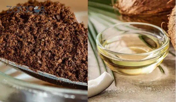 Dầu dừa và bã cà phê – làm mềm da, kích thích tái tạo