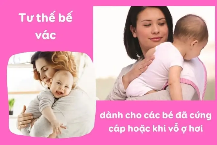 3.2. Bế trẻ sơ sinh theo tư thế bế vác lên vai