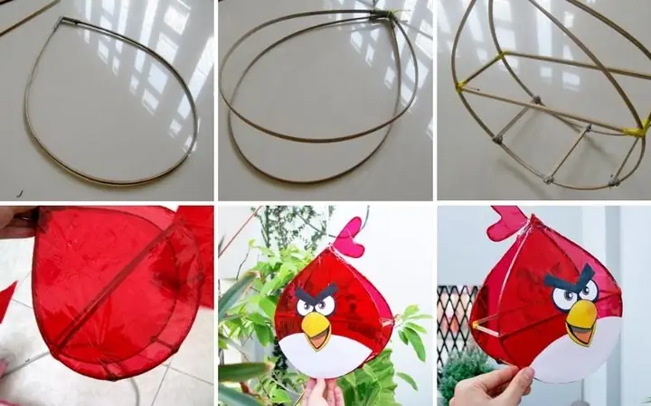 2.6 Cách làm lồng đèn Trung Thu Angry Bird bằng tre
