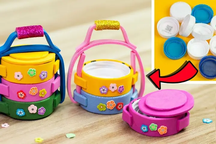 Một số mẫu đồ chơi từ nắp chai nhựa đẹp, lạ mắt Một số mẫu đồ chơi từ nắp chai nhựa đẹp, lạ mắt