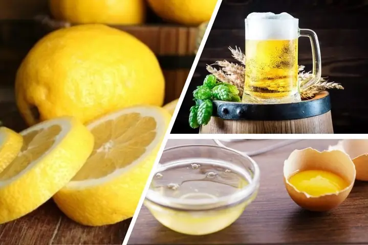 2Cách làm mặt nạ từ bia cùng với lòng trắng trứng gà