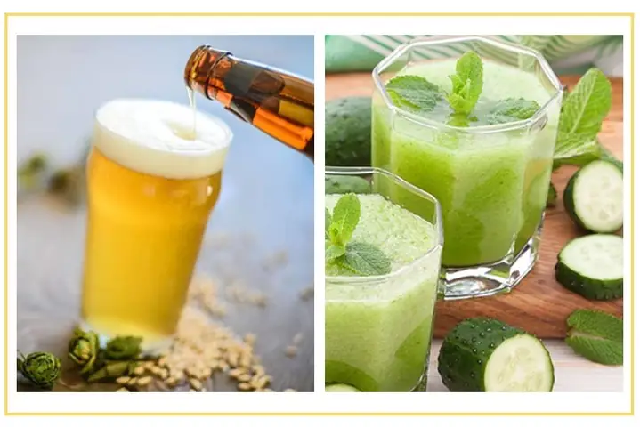 9Cách làm mặt nạ từ bia với dưa leo