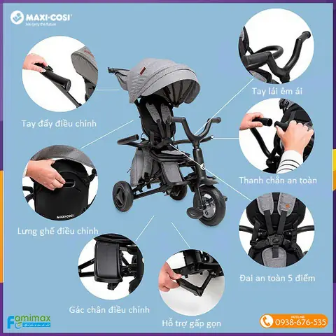 Xe đạp đẩy 3 bánh gấp gọn Maxi-Cosi