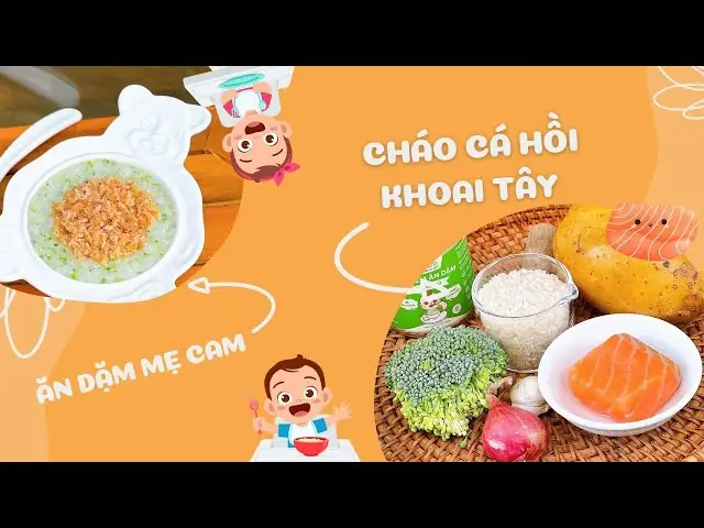 3.2 Cháo cá hồi khoai tây