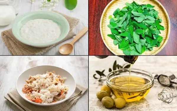 Cháo cua biển với rau ngót Cháo cua biển với rau ngót