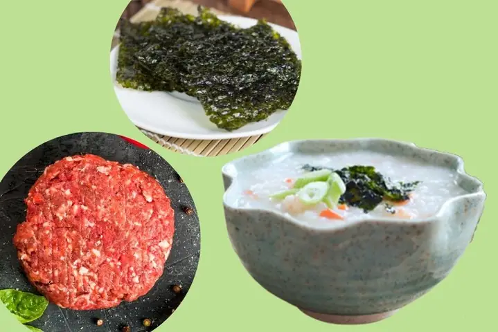 1Lợi ích khi cho bé ăn dặm cháo thịt bò rong biển
