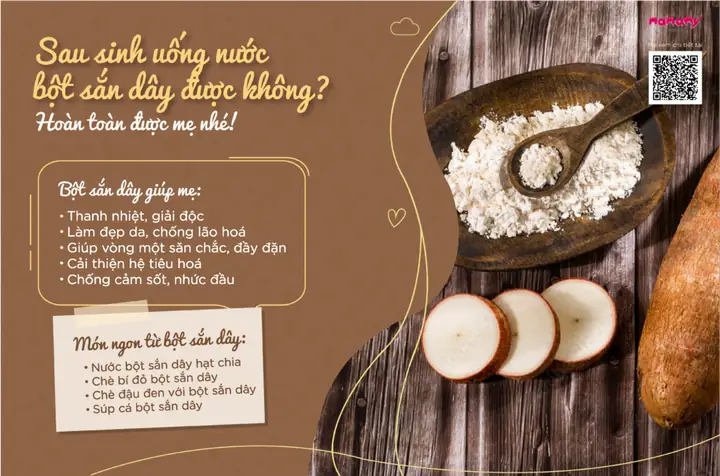 4. Lưu ý cho mẹ sau sinh uống bột sắn dây