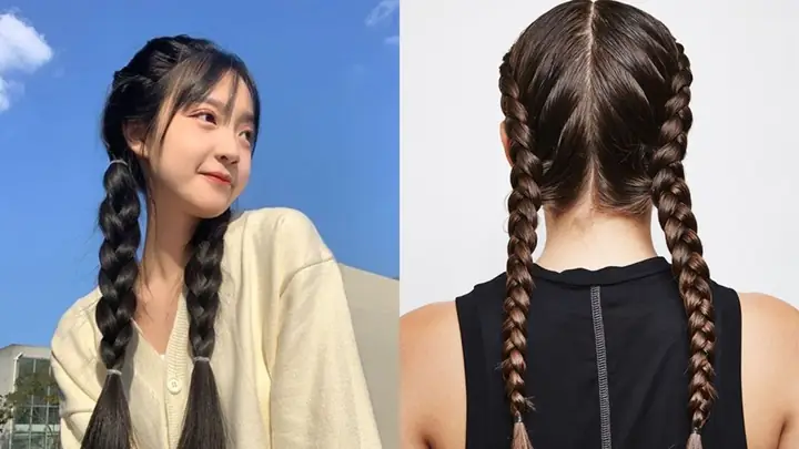 Tết tóc 2 bên kiểu Pháp