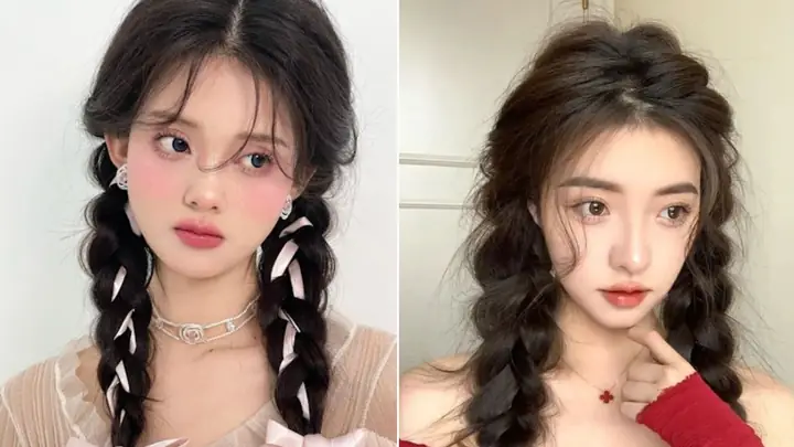 Tết tóc 2 bên Hàn Quốc