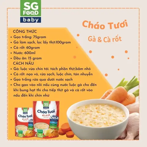 Cách nấu cháo gà cho bé 7 tháng ăn dặm đơn giản dễ dàng