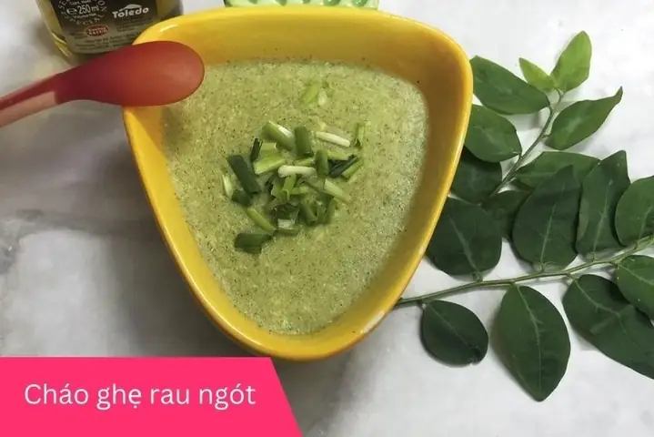 4.8 Cháo ghẹ rau ngót