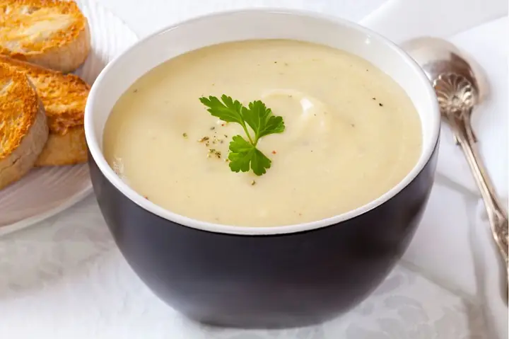 Cháo trứng gà khoai lang