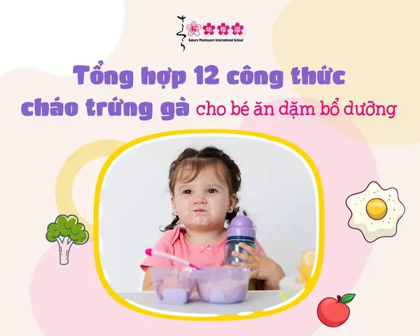 cháo trứng gà cho bé ăn dặm