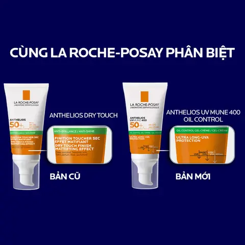 SO SÁNH 2 MẪU KEM CHỐNG NẮNG LA ROCHE - POSAY ANTHELIOS UVMUNE