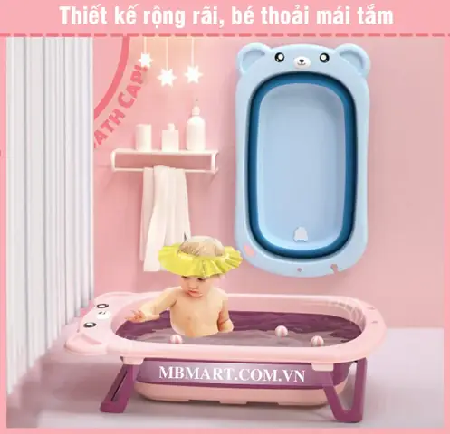 Kích thước rộng rãi bé thoải mái tắm
