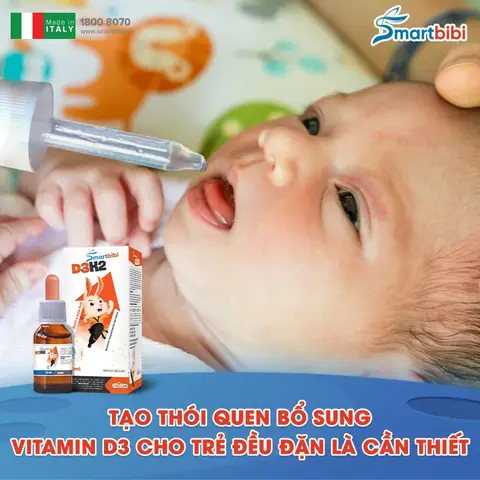 Bổ sung vitamin D3 cho trẻ vào buổi tối