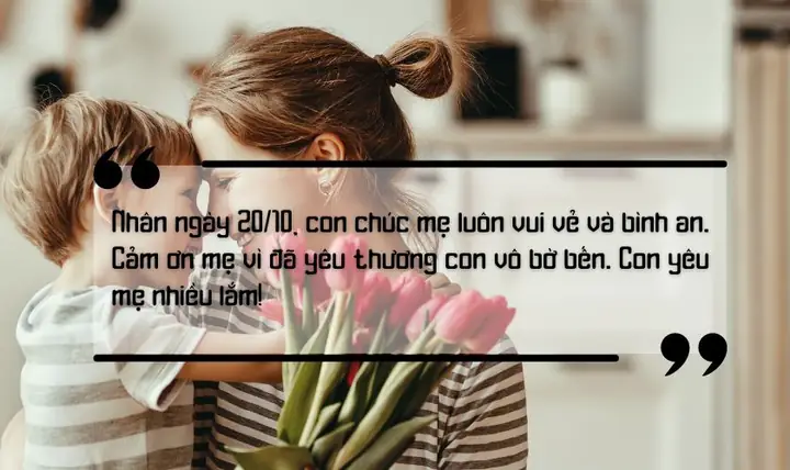 Những lời chúc 20/10 cho mẹ