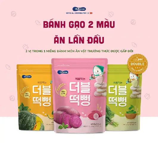 Bánh gạo hai màu BeBecook (1)