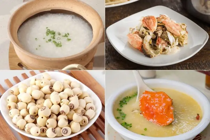 3.2. Cách nấu cháo cua nấu với hạt sen