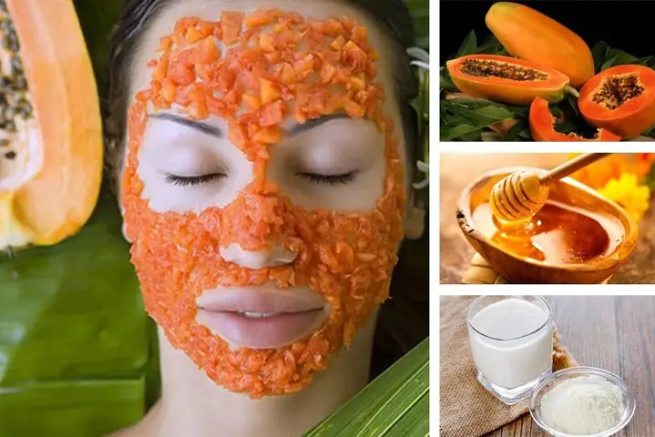 Nguyên liệu làm mặt nạ đu đủ