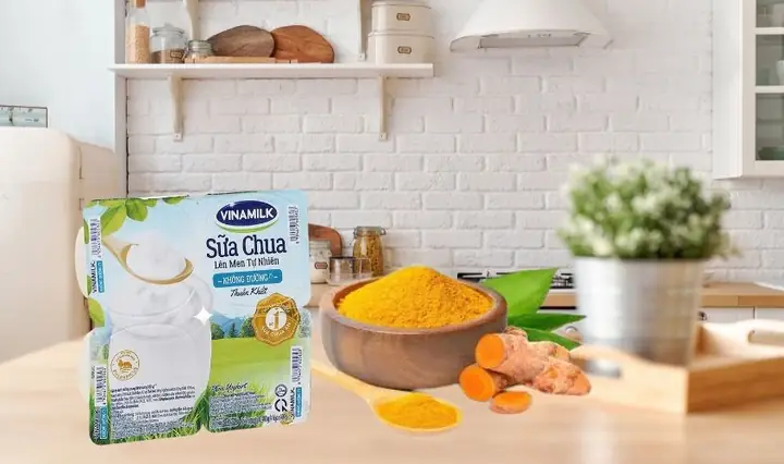2.1 Mặt nạ nghệ sữa chua không đường