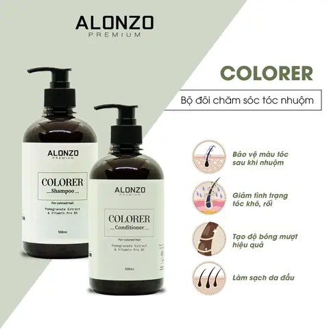 Dầu gội cho tóc nhuộm, tóc dầu, giữ màu và chống rụng Colorer